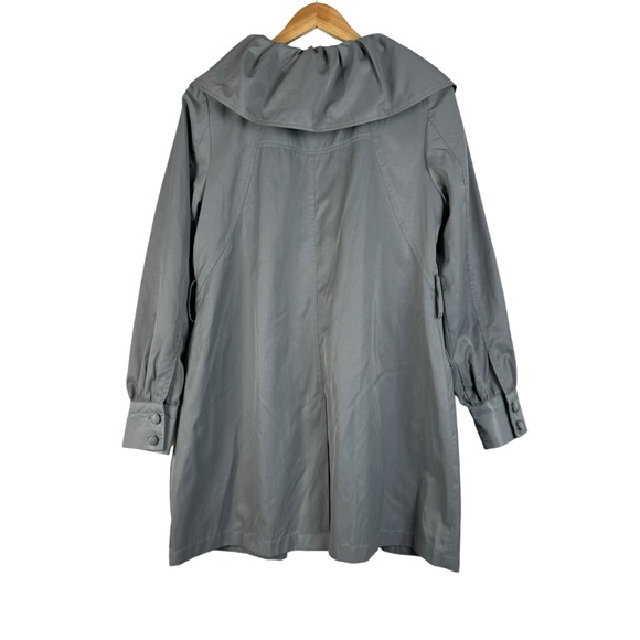 Vertigo Paris Jacket Ruffle Neckline Dusty Green Size Medium - Picture 2 of 11